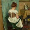 Coba Ritsema - Atelier (zittend meisje), ca. 1900